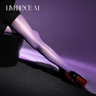 涞觅润丝 Limerence M【雷神】丝袜珠光无痕丝滑油亮连裤袜性感美腿女袜 幻紫 1双 L 无缝裆-L码(身高:170~185cm)