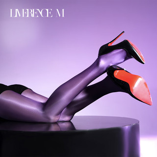 涞觅润丝 Limerence M【雷神】丝袜珠光无痕丝滑油亮连裤袜性感美腿女袜 幻紫 1双 L 无缝裆-L码(身高:170~185cm)