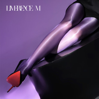 涞觅润丝 Limerence M【雷神】丝袜珠光无痕丝滑油亮连裤袜性感美腿女袜 幻紫 1双 L 无缝裆-L码(身高:170~185cm)
