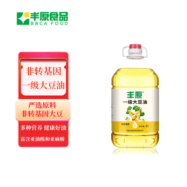 丰原食品 BBCA FOOD 非转基因大豆油 5L
