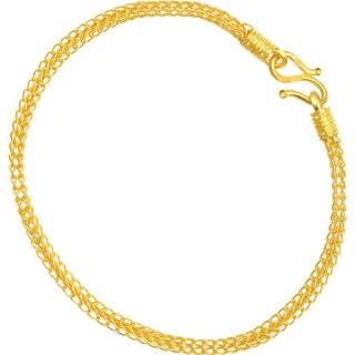 Chow Sang Sang 周生生 90193B 素圈足金手链 18cm 6.6g
