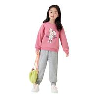 巴拉巴拉童装儿童套装2024年两件套男童女童宝宝春秋装运动服208324104206 桃红60407 90cm