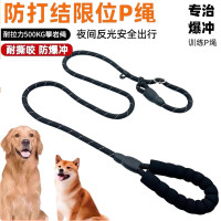 京喜自营-专用品牌 自营-品牌遛狗防爆冲反光P绳P链狗牵引防爆冲夜间反光P绳-绿色 M码（1.0cm粗）长度1.7M