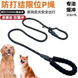 京喜自营-专用品牌 自营-品牌遛狗防爆冲反光P绳P链狗牵引防爆冲夜间反光P绳-绿色 M码（1.0cm粗）长度1.7M