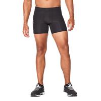 2XU Core系列压缩裤 男款紧身短裤 黑/银色logo M