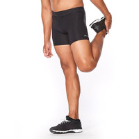 2XU Core系列压缩裤男 专业运动裤男跑步田径户外运动紧身短裤 黑/黑反光 L