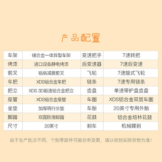 xds喜德盛20/22/24寸镁合金山地自行车镁骑士青少年儿童自行车 7速 22英寸