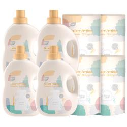 植护 樱花香氛洗衣液20斤套装（2kg*4瓶+500g*4）持久留香去污渍内衣裤