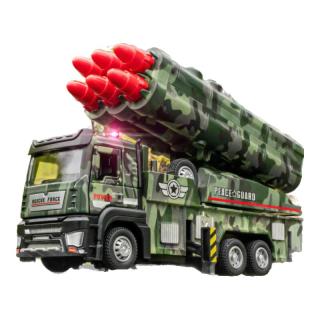 驰誉车玩 火箭玩具导弹车仿真合金车模军事模型汽车玩具男孩阅兵礼物