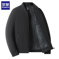罗蒙（ROMON）夹克男外套2025秋季商务休闲男士棒球领茄克衫男装上衣 卡其 L (175)