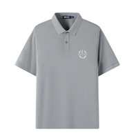 [冰丝]Navigare意大利小帆船夏季灰色翻领POLO衫男士休闲短袖T恤 XL 0666海军蓝