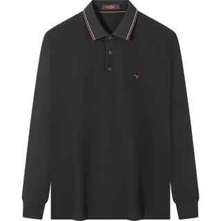  SEVEN/柒牌 抗菌防螨 男士Polo衫  黑色 S