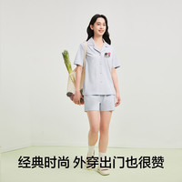 有棵树 YOUKESHU100%棉女士睡衣秋季25年全棉80支开衫休闲家居服可外穿