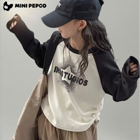 小猪班纳【7A抗菌】儿童德绒长袖T恤女童打底衫小中大童装加绒上衣   建议身高110-120cm
