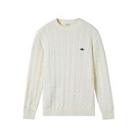 GANT/甘特【绞绞者】25年秋冬男士纯棉绞花针织衫复古学院风长袖针织 130-象牙白【圆领】 2XL