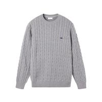 GANT/甘特【绞绞者】25年秋冬男士纯棉绞花针织衫复古学院风长袖针织 025-雾凇灰【圆领】 XL