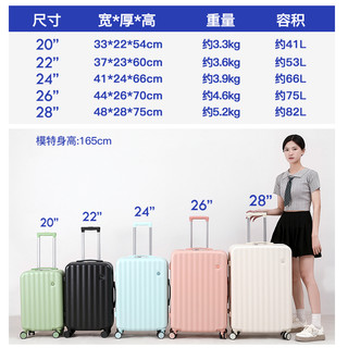 皮箱拉杆箱女2025年行李箱26寸旅行箱28寸万向轮密码箱男 耐磨加厚升级拉链款/马耳他蓝 24寸【中长途旅行 适合出行4-8天】收藏加购送运费险+套装