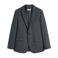 【清仓】太平鸟男装奥莱 秋季斯文男士商务西装 蓝色 XL