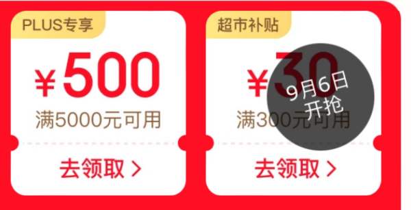 京东9.8 PLUS会员日 焕新季 领取1000元超级补贴