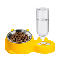 双碗自动饮水食盆猫碗狗碗三合一饭碗狗食盆喂食器吃饭护颈防打翻