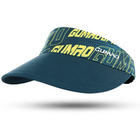 GUMAO运动空顶帽男女防晒帽子跑步马拉松网球遮阳帽鸭舌帽遮阳帽男女 蓝底字母 无规格