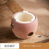 豪祥 冬天小型围炉煮茶壶全套装家用室内木炭火烧烤梨奶茶罐罐泡茶器具 鼓炭炉