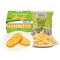 雪川食品 薯饼620g+薯美细薯条 原味 1kg