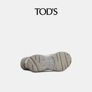 托德斯TOD'S2025秋冬女士皮革拼针织面料切尔西靴靴子女靴 灰色 35