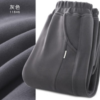 多妙屋女童裤子秋装男童运动裤大童洋气休闲裤女孩黑色长裤儿童卫裤童装 浅灰 130cm