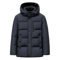 雪中飞2025男士鹅绒短款羽绒服冬季休闲户外简约男羽绒舒适 藏青色|5019 L / 175/92A