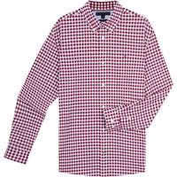 TOMMY HILFIGER【通勤格纹】25秋冬男挺括牛津纺长袖/商务休闲衬衫外套 【挺括牛津纺】红白格纹XJS XS (:100-120斤)