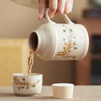 祥业 国风小暖壶陶瓷泡茶杯茶壶办公室马克杯家用杯子水杯茶具凉水壶