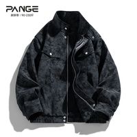 百亿补贴：胖胖哥 Pangpangge 胖胖哥 男士美式复古翻领PU夹克 秋冬款