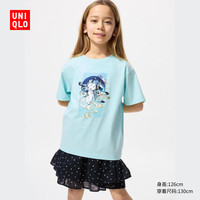 优衣库童装女童UT POP MART印花短袖T恤泡泡玛特浮息错474763 50 浅绿色 110
