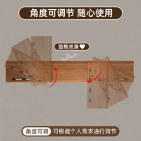 艾风格增高架可旋转伸缩电脑双显示器转角桌面收纳办公桌家用笔记本托架 【双屏幕款】伸缩旋转款胡桃色