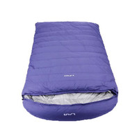 LMR羽绒睡袋双人户外信封式加大睡袋春夏秋冬四季白鸭绒800克-3000克 紫色 220*130厘米 填充2000克羽绒
