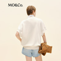 MO&Co.【active系列】卫衣2025秋罗纹高领阔袖棉质MBE3SWS003 香草杏色 S /160