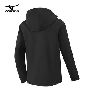 Mizuno美津浓户外冲锋衣男士三合一夹克防风两件套保暖登山运动服 黑色 L
