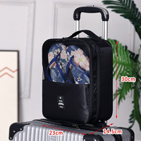 芳佳泽成 XH01 鞋子收纳袋 旅行便携 中号 高级黑 可装2双鞋