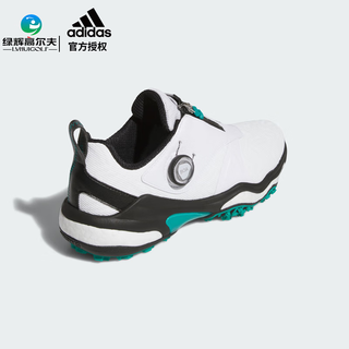 阿迪达斯（adidas）高尔夫球鞋25年 男士运动鞋CODECHAOS 25 BOA舒适缓震防泼水 JI4164 白/黑/蓝绿色 （BOA） 40 （UK6.5）