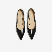 百思图 秋牛皮尖头高跟鞋不累脚