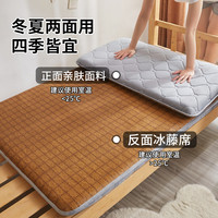 拉夏贝尔榻榻米夏季冰丝凉席床垫子软垫宿舍单人冬夏两用折叠