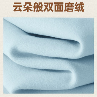 one more蓝色衬衫女早秋2025秋季流行风格加绒加厚磨毛衬衣Y M