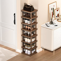 三栖虎楠竹鞋架家用经济型门口多层鞋子收纳省空间出租屋鞋柜小鞋架 原色4层65