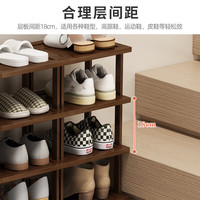 三栖虎楠竹鞋架家用经济型门口多层鞋子收纳省空间出租屋鞋柜小鞋架 原色3层47