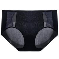 爱慕(Aimer)内衣女蕾丝贴贴性感中腰三角内裤AM23C271 S 经典黑-内裤