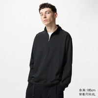 优衣库男装/男女同款DRY-EX速干透气长袖T恤防紫外线防晒478676 09 黑色 XL /180/108B