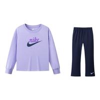 NIKE 耐克女童长T+喇叭裤2件套2025年秋季弹力时尚运动套装