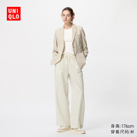  UNIQLO/优衣库 麻混纺 女士长裤