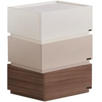 全友家居意式极简创意床头柜卧室斗柜家用矮柜储物置物柜政府补贴 40cm|米白*2|床头柜